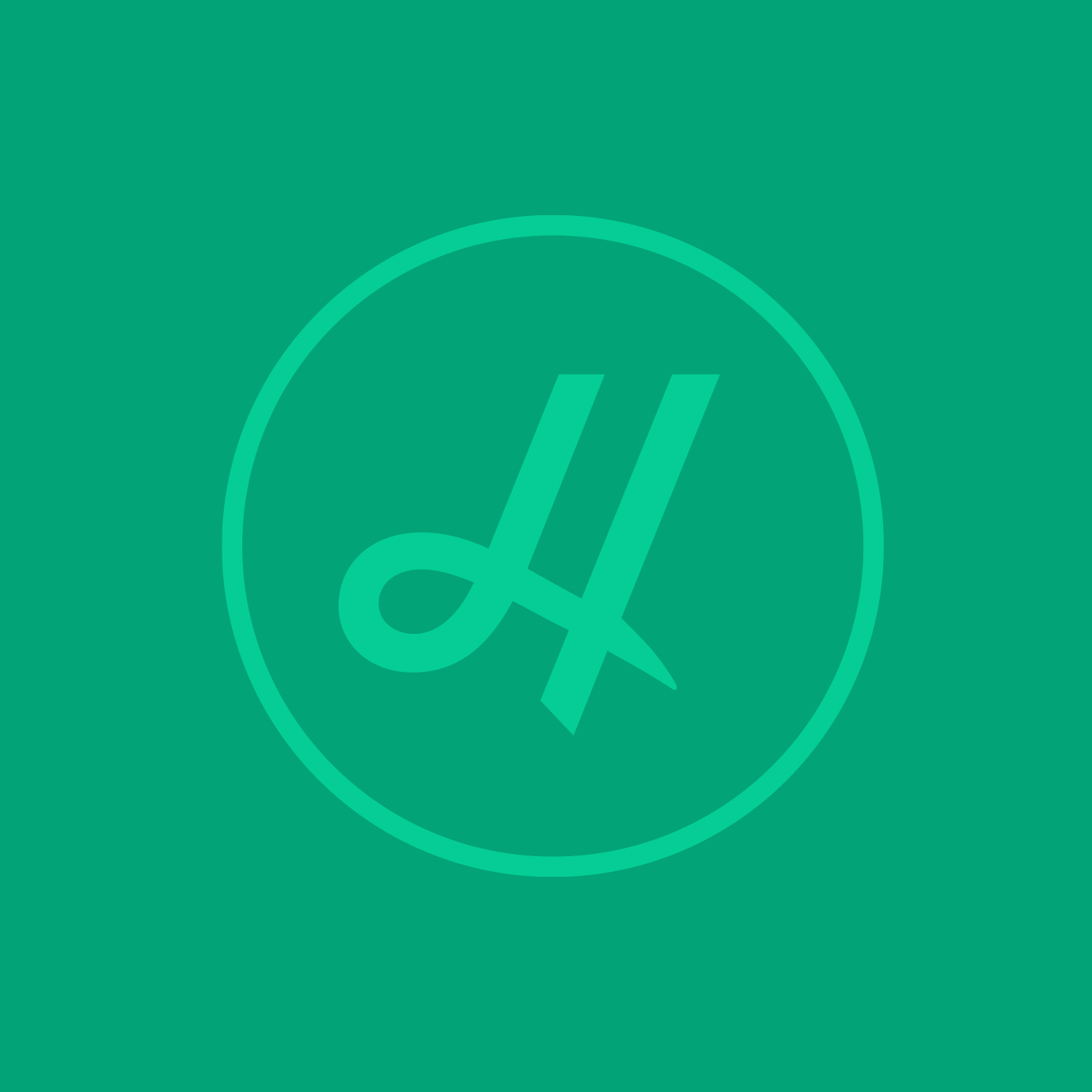 bright green on green H monogram