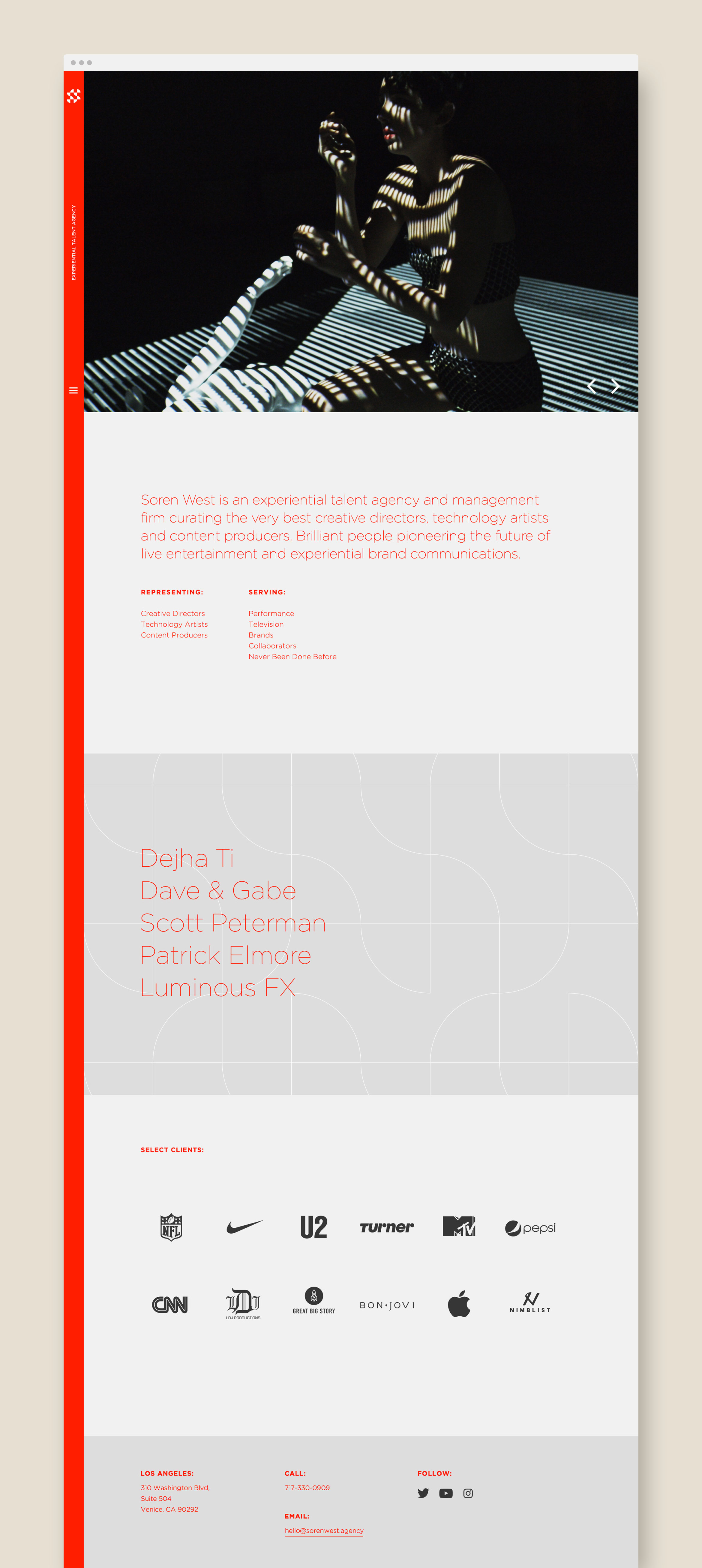 soren west website home page