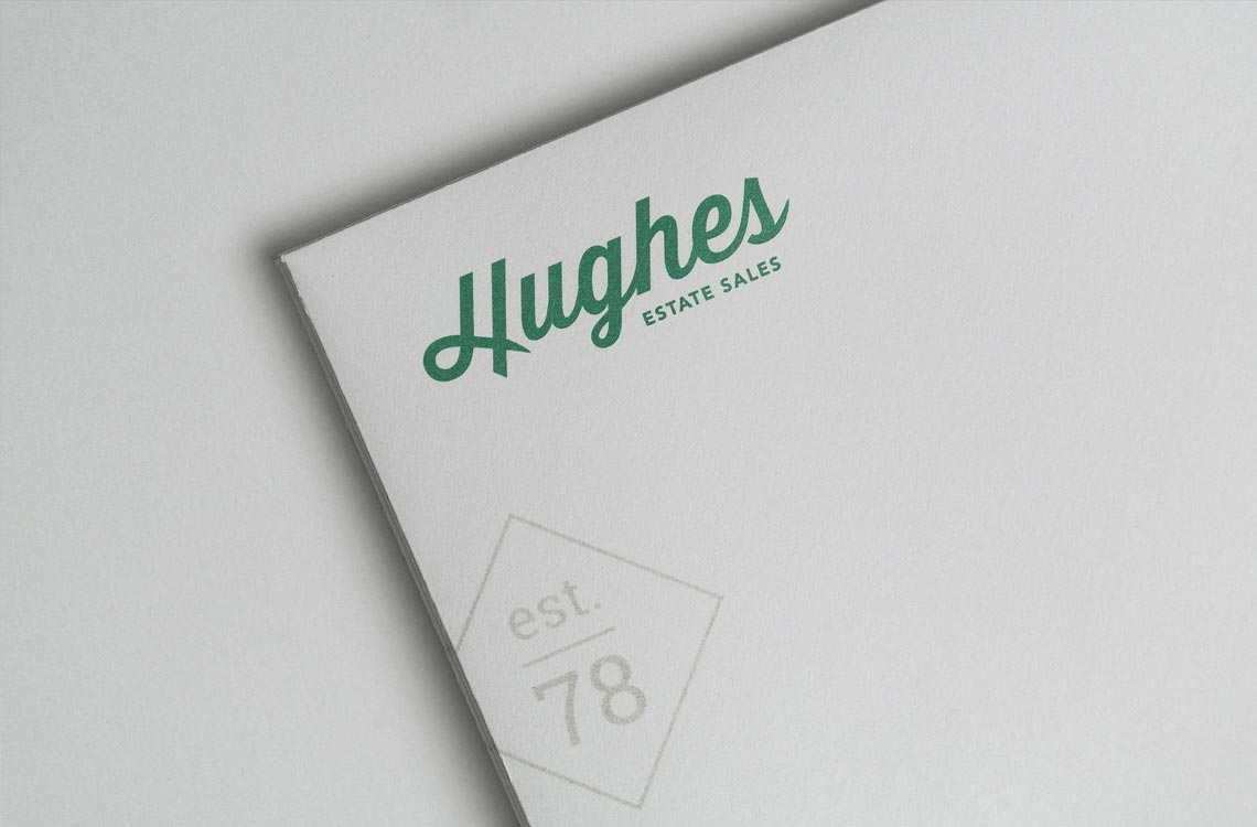 hughes estate sales brand identity